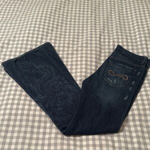Bobo Dragon leg Dark Blue Jeans for Women